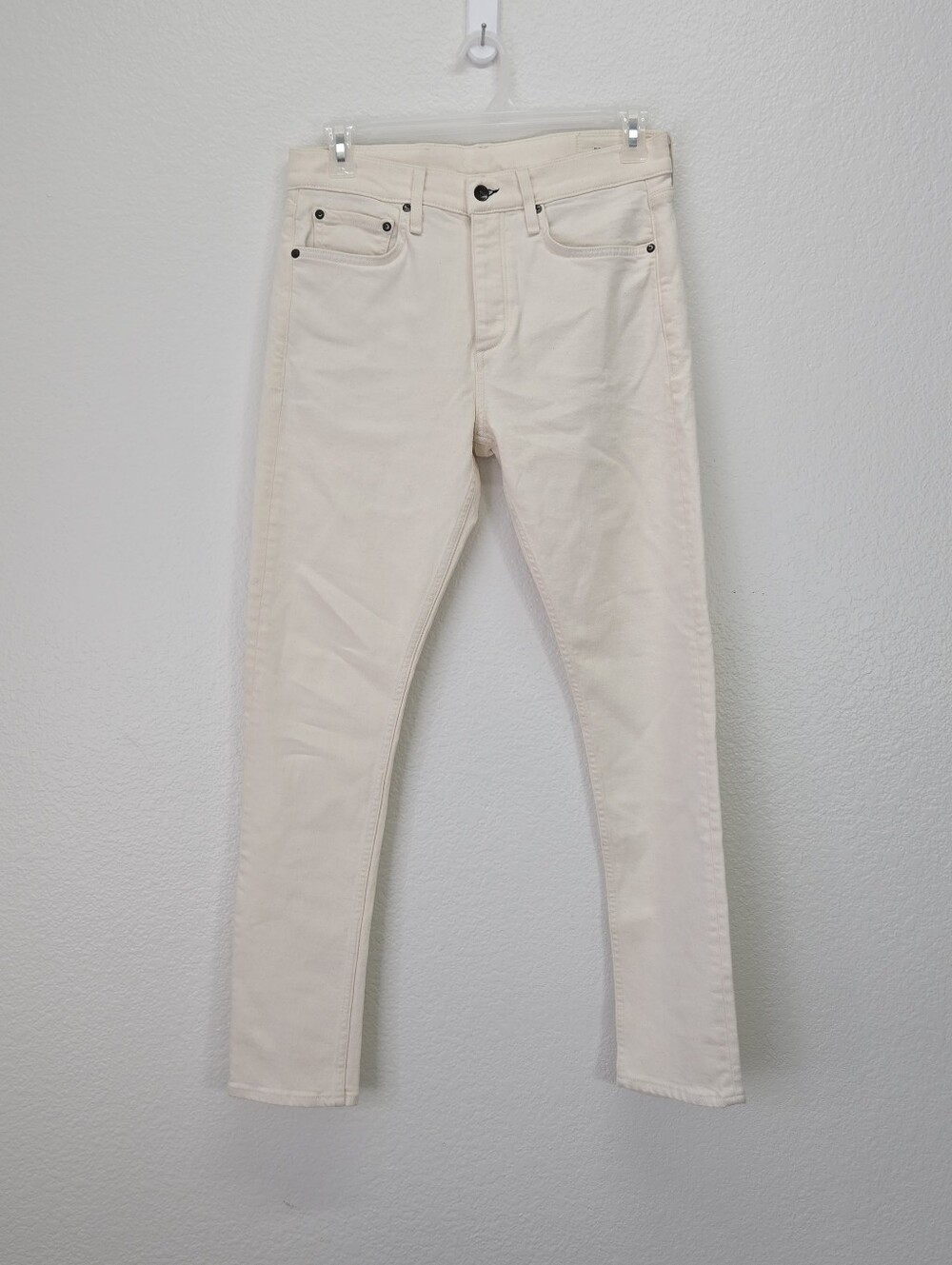 Rag & Bone Fit 1 Skinny Jeans Ecru Off White Denim Men's Size 32x32